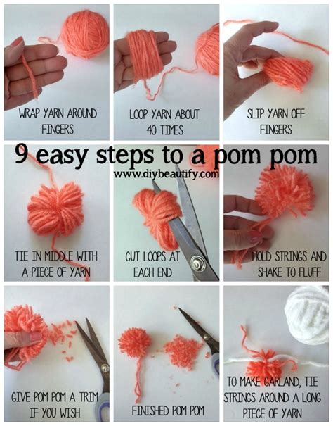 Pom Pom Garland Tutorial Diy Beautify