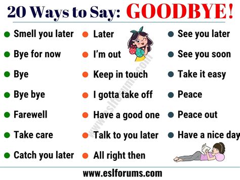 20 Funny Ways To Say GOODBYE In English ESL Forums Learn English