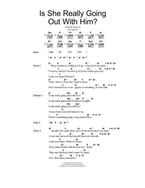 Is She Really Going Out With Him By Joe Jackson Guitar Chords Lyrics Guitar Instructor