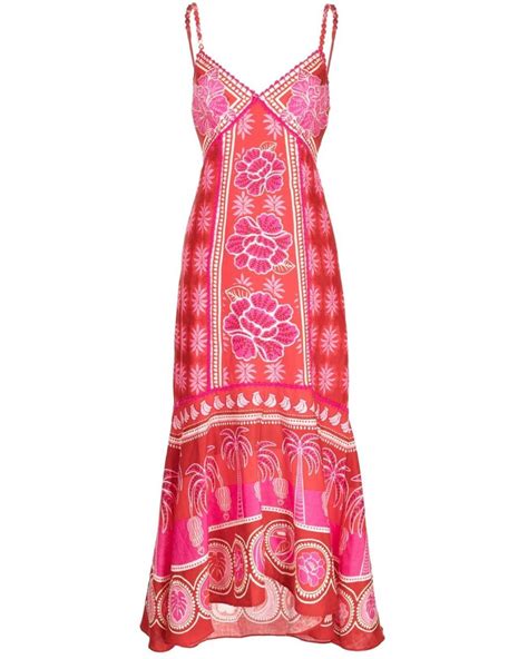 FARM Rio Summer Sunrise Maxi Dress In Red Lyst UK