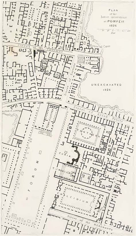 Via Degli Augustali 1832 Plan By Gell Entitled Plan Of The Latest