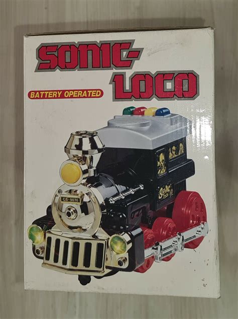 Vintage 80s Cheng Ching Toys Sonic Loco Train Battery Operated Boxed