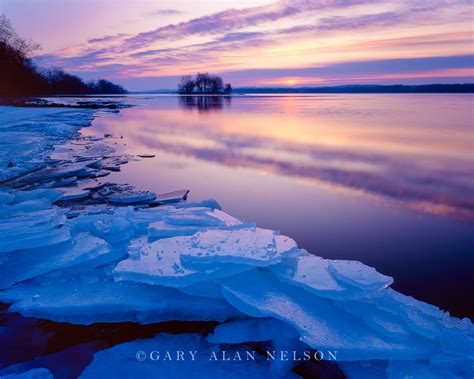 Ice On The Mississippi River Fairport State Park Iowa Gary Alan