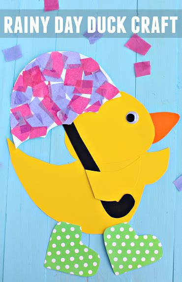 Rainy Day Duck Craft For Spring Rainy Day Crafts Duck Crafts Spring