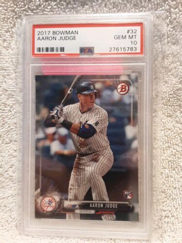 2017 Bowman AARON JUDGE 32 Rookie RC PSA 10 Gem Mint EBay