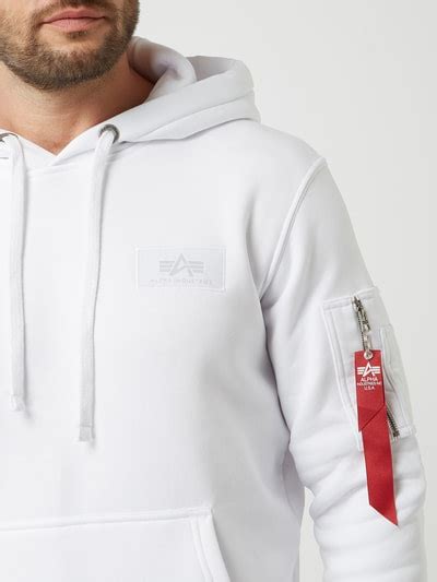 Alpha Industries Hoodie Mit Logos Weiss Online Kaufen