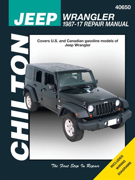 Chilton Total Car Care Jeep Wrangler 1987 2017 Repair Manual Chilton S