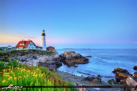 Cape Elizabeth Lighthouse Portland Head Light Royal Stock Photo