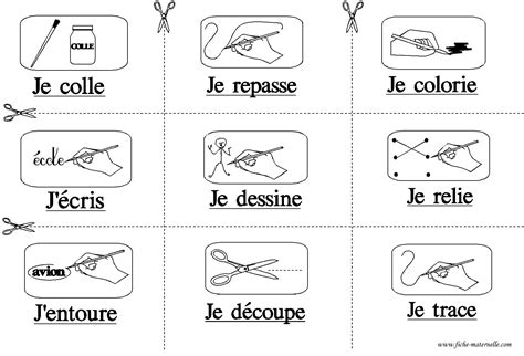 Fiche Qui Resume Les Consignes à Découper Et à Placer Dans Ses Propres