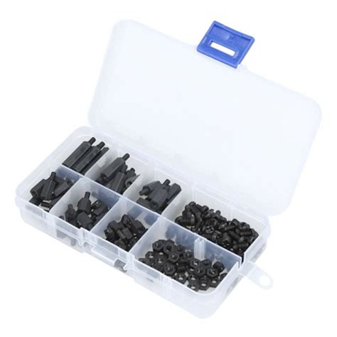 M Nylon Black Hex M F Spacers Piece Set Maker Store Pty Ltd