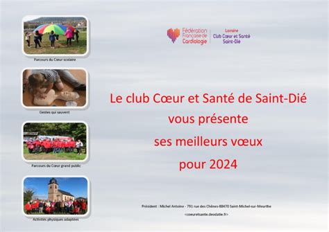 Le Club C Ur Et Sant De Saint Di Vous Pr Sente Ses Meilleurs V Ux