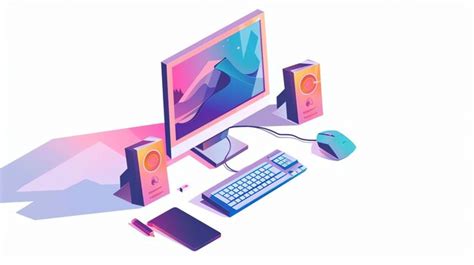 premium photo  sleek  stylish desktop computer setup  computer