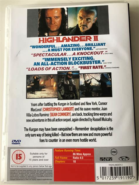 Highlander Ii The Quickening Dvd Directed By Directed By