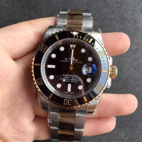 Noob Replica Rolex Submariner Ln Two Tone Wrapped Gold Watch