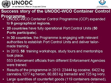 The Unodcwco Container Control Programme Transnational Organized Crime