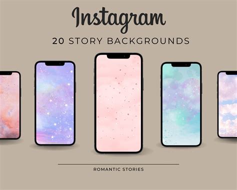 20 Romantic Instagram Story Backgrounds Aesthetic Background Digital Download Ig Story