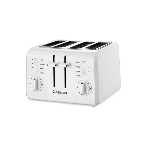 Cuisinartcpt 142p14 Slicecompactplastictoaster White For Sale Online Ebay