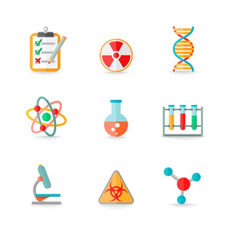 Chemistry Icons Set 463456 Vector Art At Vecteezy