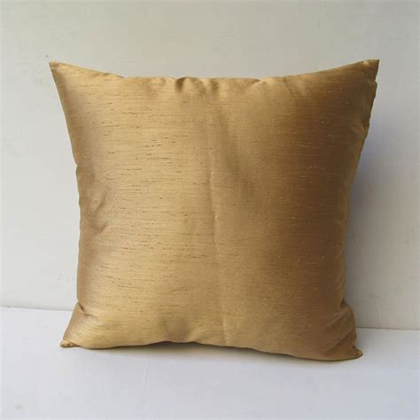 Bronze gold silk pillow covers. Deceretive silk cushion | Etsy