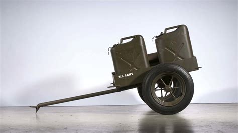 1943 Rock Island Arsenal Military M3a4 Hand Cart Trailer T27 Las