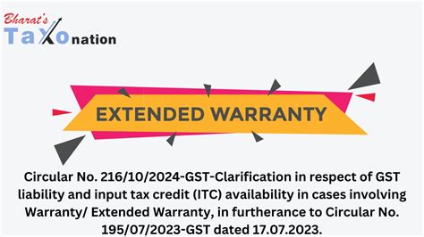 Circular No 216 10 2024 GST Clarification In Respect Of GST Liability