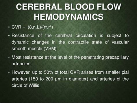 Cerebral Blood Flow and its Regulation