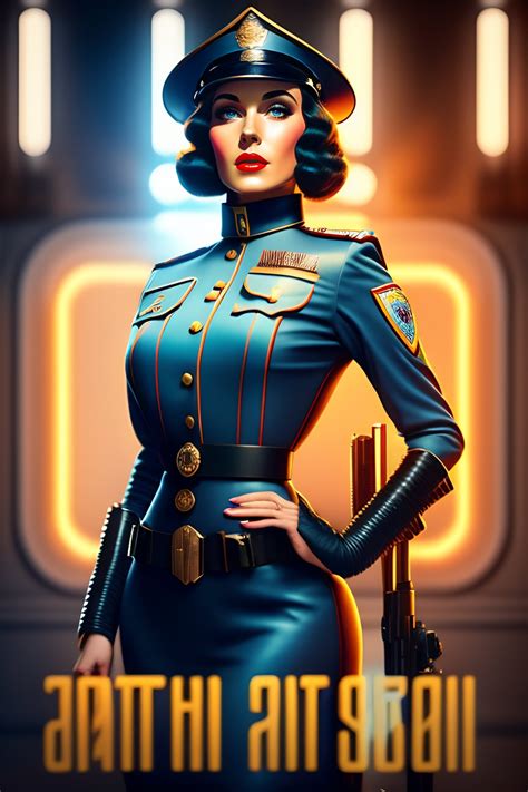 Artstation Vintage Medium 1920s Police Woman Poster Ai