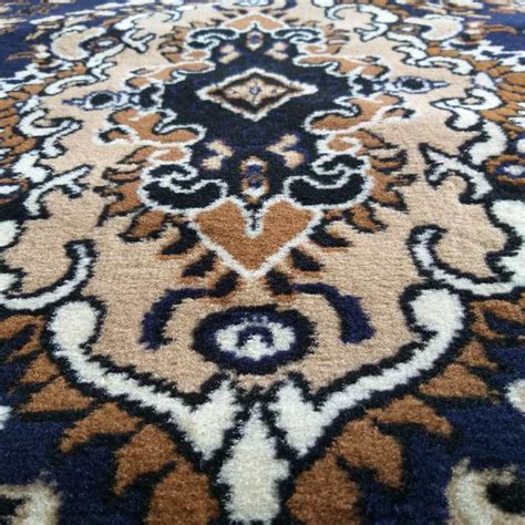 Dywan Klasyczny Bcf Alfada Granatowy Rozeta Home Carpets