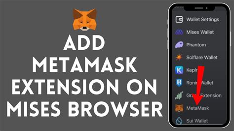 How To Add Metamask Extension On Mises Browser Youtube