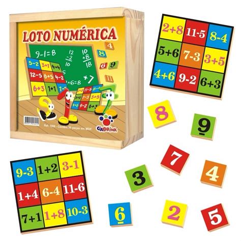 Jogo Loto Numérica C45 Peças Matemática Infantil Cnf R 4080