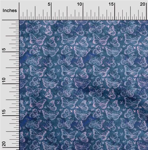 OneOone Silk Tabby Navy Blue Fabric Batik Sewing Material Print Fabric