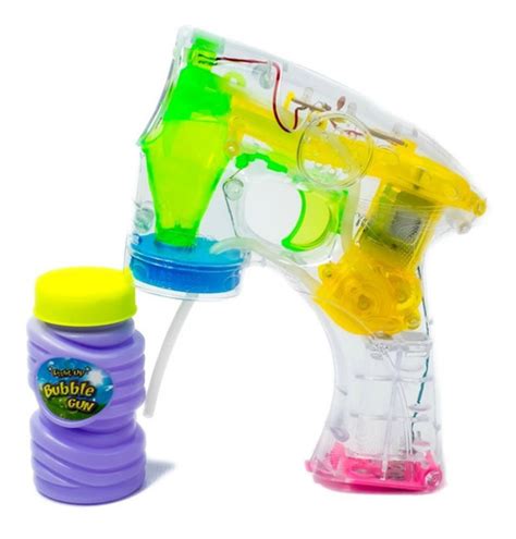 Brinquedo Infantil Arma Pistola Solta Bolhas Sabão Luz