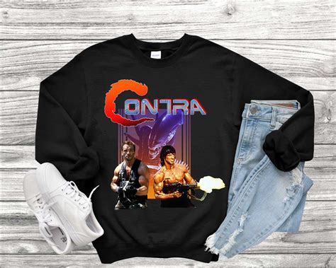 Contra Movie Game Arnold Schwarzenegger Vs Sylvester Stallone T Shirt