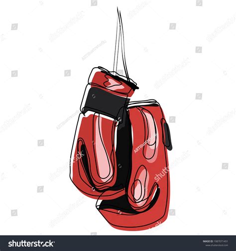 Boxing Glove Hanging On Lace Realistic Stock Vector Royalty Free