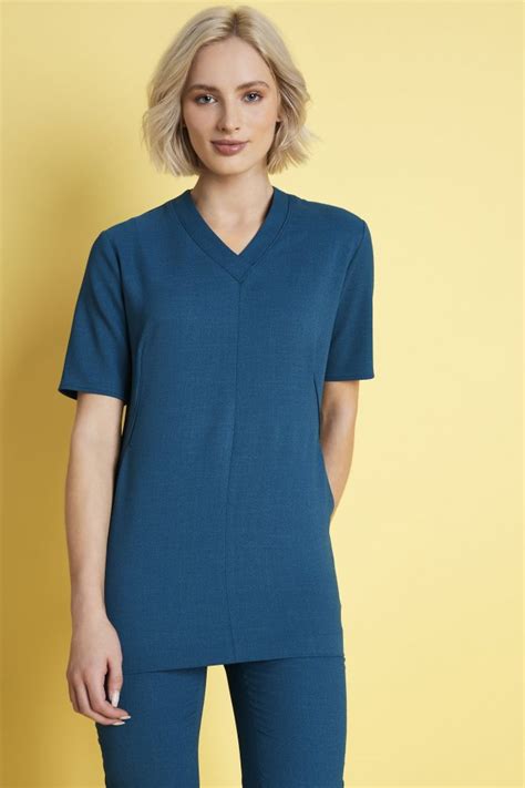 V Neckline Tunic Simon Jersey Salon And Beauty Uniforms