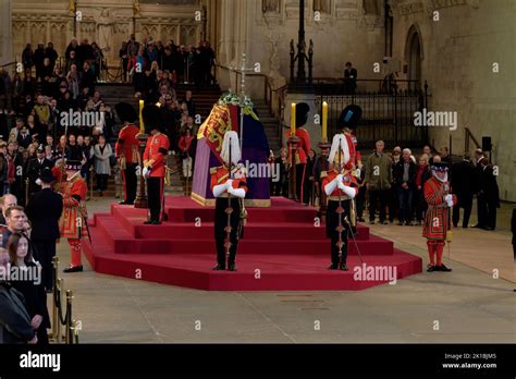 Queen Elizabeth II Lying In State At Westminster Hall Stock Photo Alamy