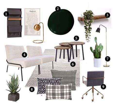 Harlow Thistle Mood Board Living Room Office Moody Scandinavian