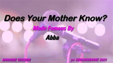 Abba Does Your Mother Know Karaoke Version King With Sing Along