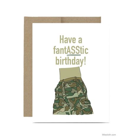 Funny Military Birthday Card Etsy