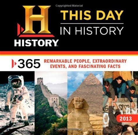 2013 History This Day In History Wall Calendar 365 Remarkable People