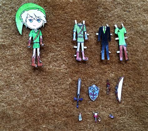 My Sister Made This Awesome Link From Legend Of Zelda Paper Doll