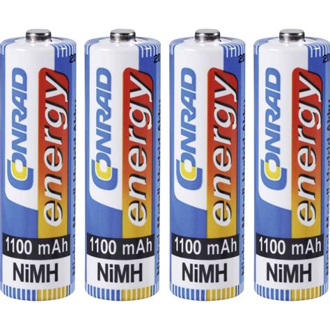 Conrad Energy Hr06 Mignon Aa Akku Nimh 1100 Mah 1 2 V 4 St Conrad