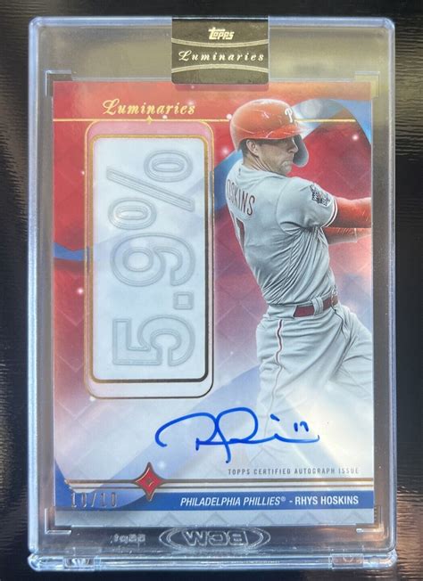 Topps Luminaries Home Run Kings Autographs Red Rhys Hoskins Auto