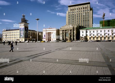 Oct 25 2006 Sukhe Bator Square With Mongolian Telecom Zoos And