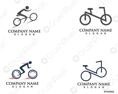 Bike Logo And Symbols Vector Stock Vector 1645860 Crushpixel