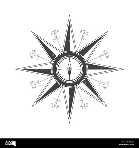 Simple Compass Rose Drawing