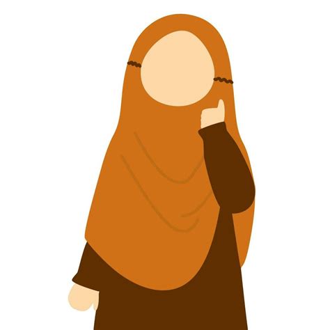 Cute Muslim Girl Wearing Hijab 23353540 Vector Art At Vecteezy