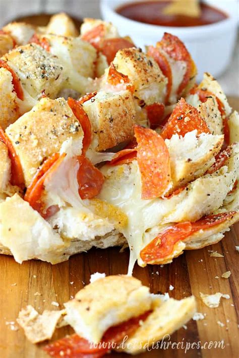 Pepperoni Pizza Pull Apart Bread Let S Dish Recipes