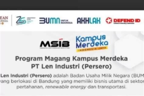 Lowongan Kerja Pt Len Industri Juni Program Magang Bersertifikat