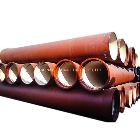 Iso2531 En545 En598 Red Fusion Bonded Epoxy Coating Ductile Iron Pipe K9 Ductile Iron Pipe And